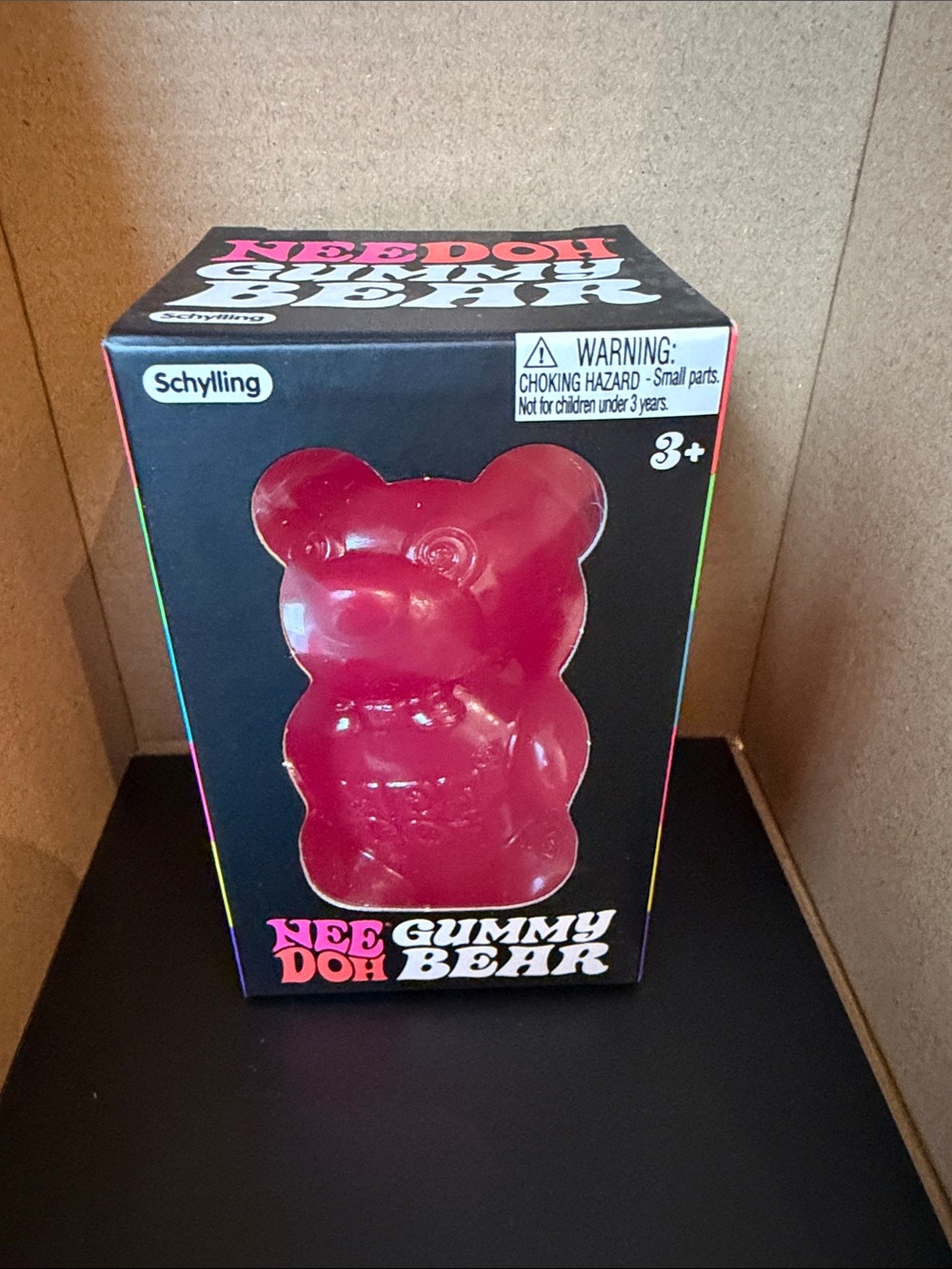 Nee Doh Gummy Bear Toy - Hot Pink- SEALED